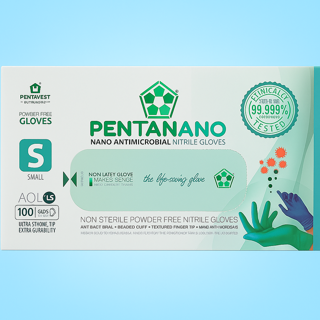 Clean Squatch PENTANANO Nano Antimicrobial Nitrile Gloves | Powder-Free, AQL 1.5