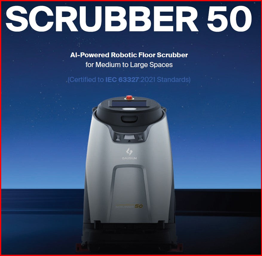 Clean Squatch Authorized Dealer SCRUBBER 50 – AI-Powered Robotic Floor Scrubber for Medium to Large Spaces